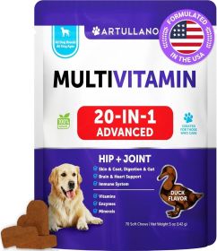 20 in 1 Dog Multivitamin with Glucosamine Chewable Dog Vitamins and Supplements Senior & Puppy Multivitamin Chews for Pet Hip & Joint Support Imm