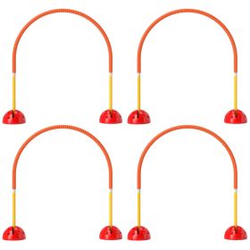 4 Piece Dog Agility Equipment W 4 Adjustable Width Doors, Carry Bag, Easy Assemble & Portable, Orange (Option: Orange)